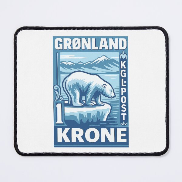 Item preview, Greenland Polar Bear Stamp Poster designed and sold by retrographics.
