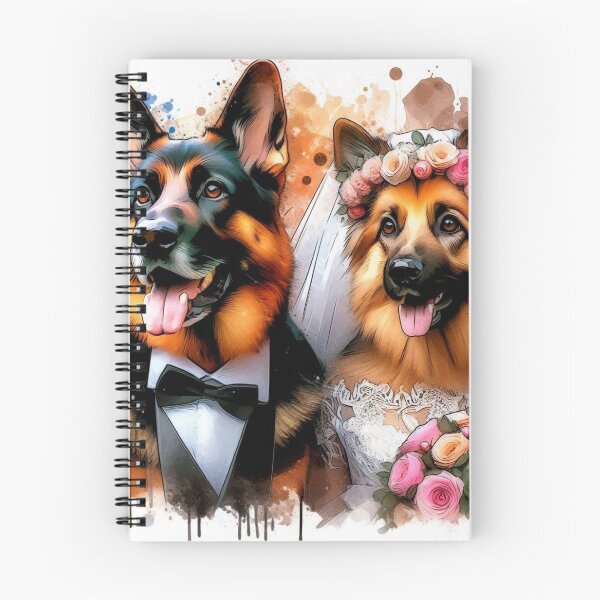 Item preview, Just Married German Shepherds Couple designed and sold by Wags & Tails.