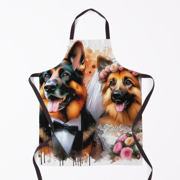 Item preview, Just Married German Shepherds Couple designed and sold by Wags & Tails.