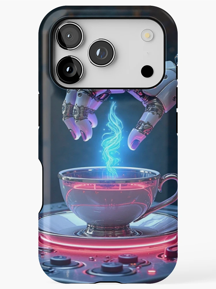 Thumbnail 1 of 4, iPhone Case, Cyber‑Tea Ritual designed and sold by TONSNAP.