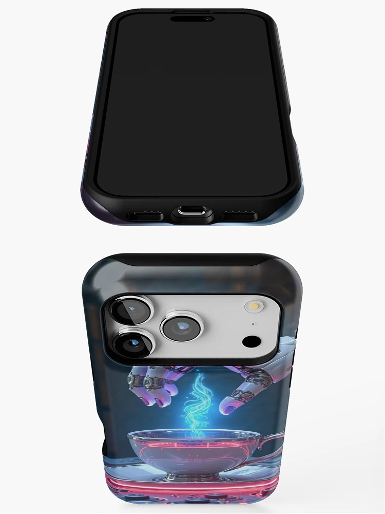 Thumbnail 3 of 4, iPhone Case, Cyber‑Tea Ritual designed and sold by TONSNAP.