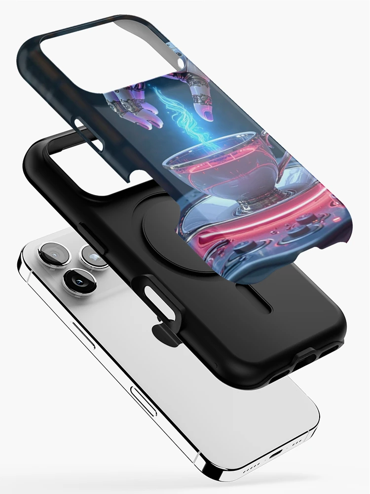 Thumbnail 2 of 4, iPhone Case, Cyber‑Tea Ritual designed and sold by TONSNAP.