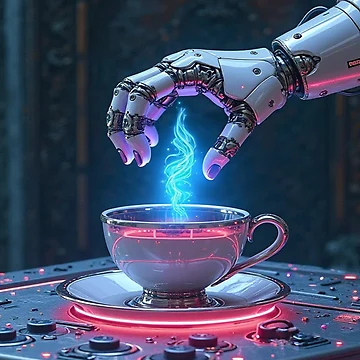 Artwork thumbnail, Cyber‑Tea Ritual by TONSNAP