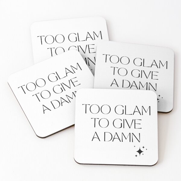 Item preview, Too Glam to Give a Damn – Sassy Sparkles Aesthetic Quote designed and sold by Willow and Ink Co.