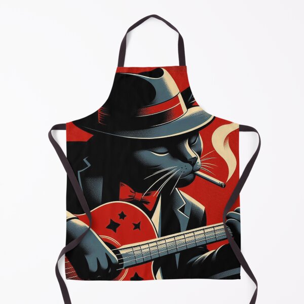 Item preview, Black Cat Blues Guitar Player - no Border designed and sold by KenRinkel.