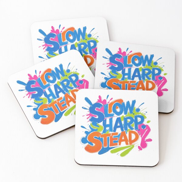 Item preview, Slow. Sharp. Steady. – Colorful Abstract Typography Design designed and sold by Irene Catchmind.