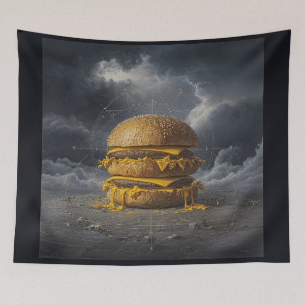 Item preview, Quantum Cheeseburger With Stormy Skies designed and sold by Shannon Hilson.