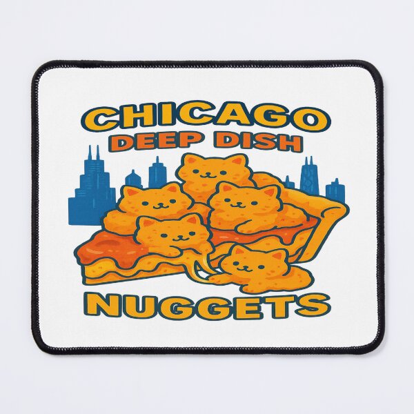 Item preview, Chicago Deep Dish Kitty Nuggets – Funny Cute Cat Lover Pizza designed and sold by Globalcitytees.