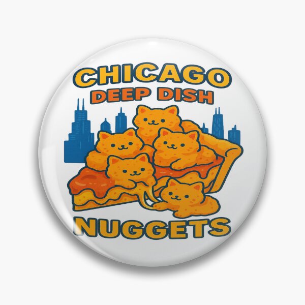 Item preview, Chicago Deep Dish Kitty Nuggets – Funny Cute Cat Lover Pizza designed and sold by Globalcitytees.