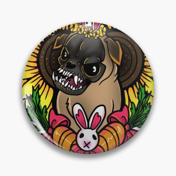 Item preview, skull dog pug designed and sold by Rebecca Burkett.