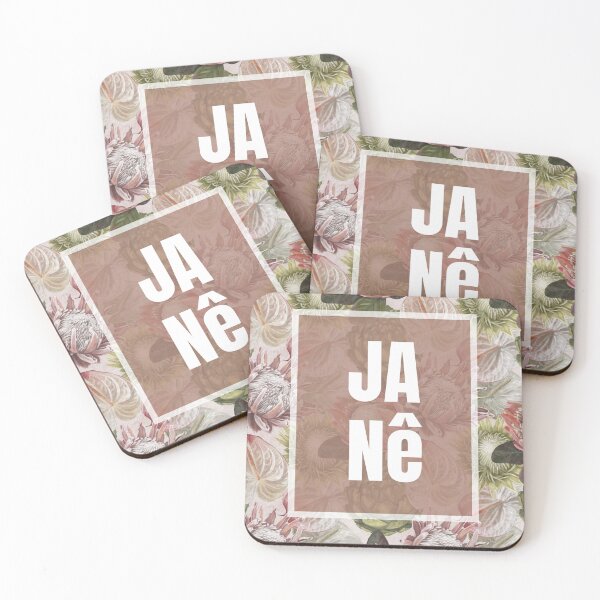 Item preview, Ja Nê - South African Slang Typography Poster with Protea Floral designed and sold by Cheeky Lydia.