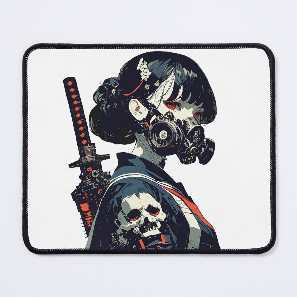 Item preview, Cyberpunk Aesthetic Gas Mask Vaporwave Samurai designed and sold by ShurikenStar.