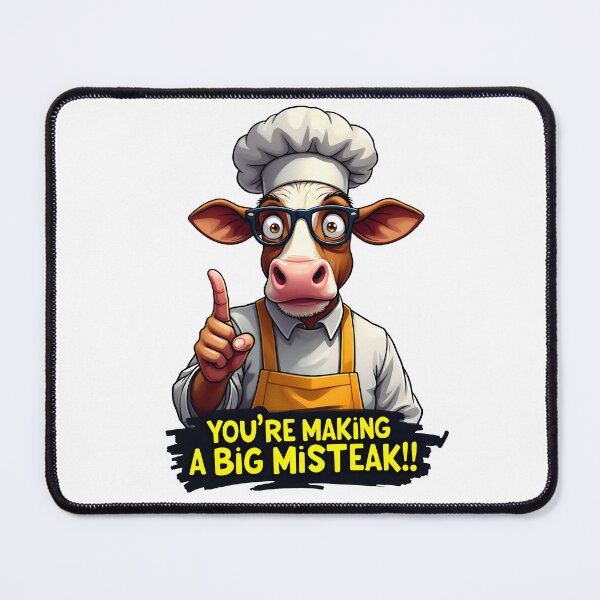 Item preview, Cow Cook says You're Making a Big Misteak designed and sold by Museum Of Non-Existing Art.
