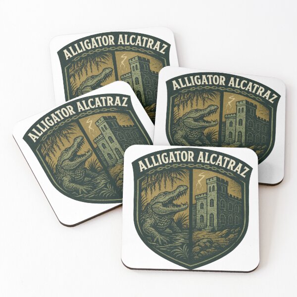Item preview, Alligator Alcatraz Crest – Swamp Prison Emblem Badge designed and sold by Bluefin-Designs.