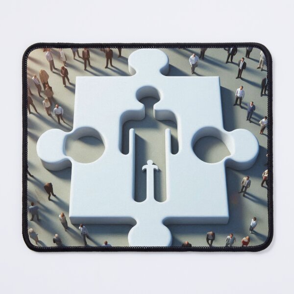 Item preview, Missing Piece – Puzzle Cutout in the Shape of a Person designed and sold by ashokreddy343.