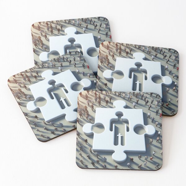 Item preview, Missing Piece – Puzzle Cutout in the Shape of a Person designed and sold by ashokreddy343.