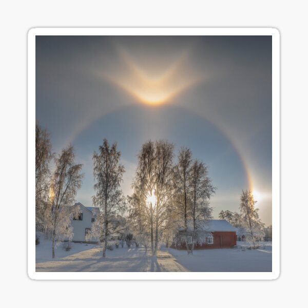 Item preview, Winter Halo Over Nordic Countryside designed and sold by FlashNyChips.