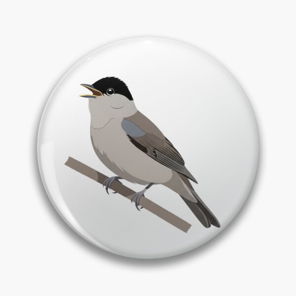 Item preview, The Blackcap - Minimalist Warbler Art designed and sold by TheArtEngineer.