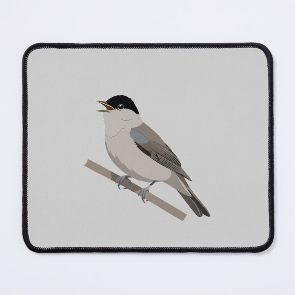 Item preview, The Blackcap - Minimalist Warbler Art designed and sold by TheArtEngineer.