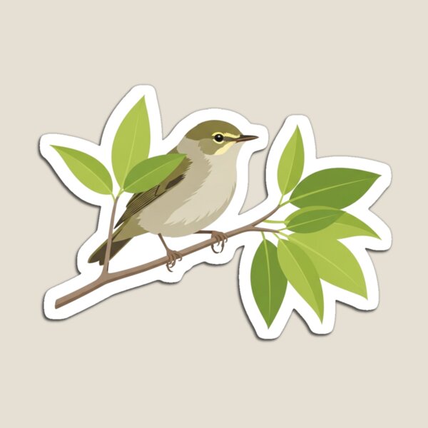 Item preview, The Willow Warbler - Minimalist Bird Art designed and sold by TheArtEngineer.