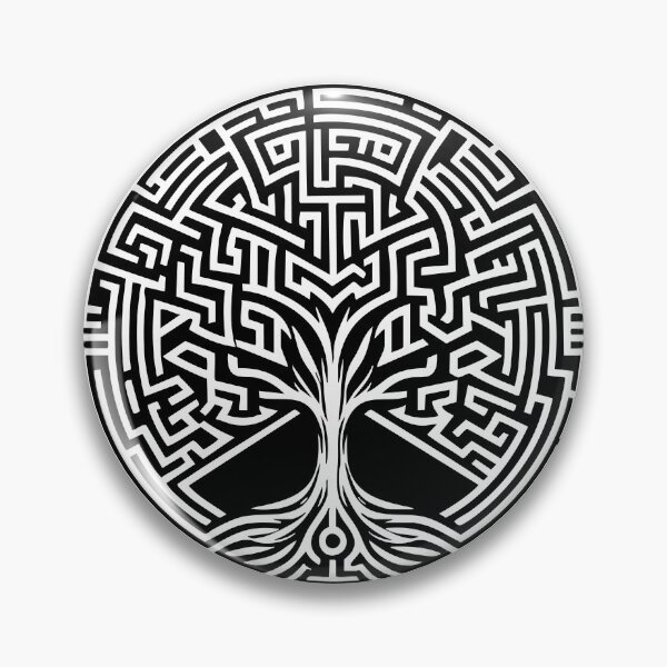 Item preview, Tree of life maze structure - Black designed and sold by ZOXOFO.