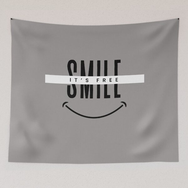 Item preview, Smile, It’s Free – Positive Vibes Quote designed and sold by STASHOPE.