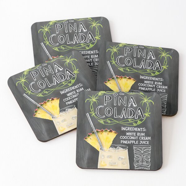Item preview, Pina Colada Cocktail Chalkboard Art designed and sold by paulrommer.