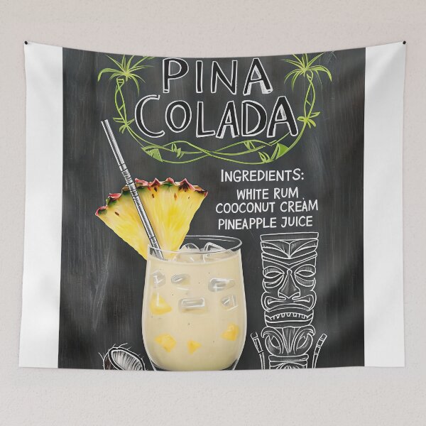 Item preview, Pina Colada Cocktail Chalkboard Art designed and sold by paulrommer.