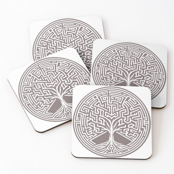 Item preview, Tree of Life Maze - warm gray designed and sold by ZOXOFO.