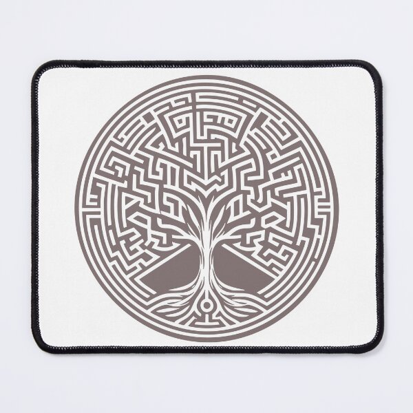 Item preview, Tree of Life Maze - warm gray designed and sold by ZOXOFO.