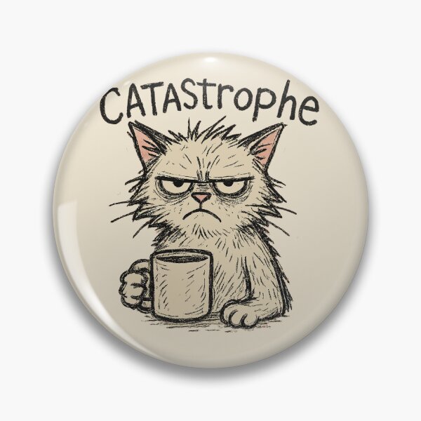 Item preview, Grumpy Coffee Cat – Catastrophe Humor Art designed and sold by xmoudx.