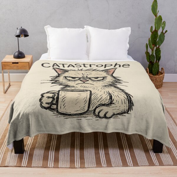 Item preview, Grumpy Coffee Cat – Catastrophe Humor Art designed and sold by xmoudx.