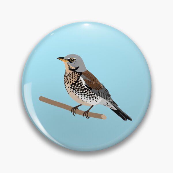 Item preview, The Fieldfare - Minimalist Thrush Art designed and sold by TheArtEngineer.