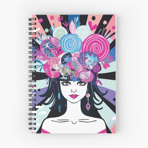 Item preview, Psychedelic Dream Girl – Visionary Pop Art with Floral Mind Explosion designed and sold by Artsprint941.