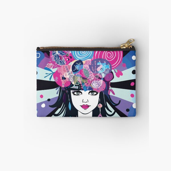 Item preview, Psychedelic Dream Girl – Visionary Pop Art with Floral Mind Explosion designed and sold by Artsprint941.