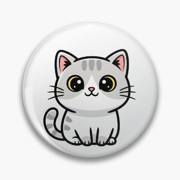 Item preview, Cute White And Gray Cat designed and sold by PrintAndPeel.