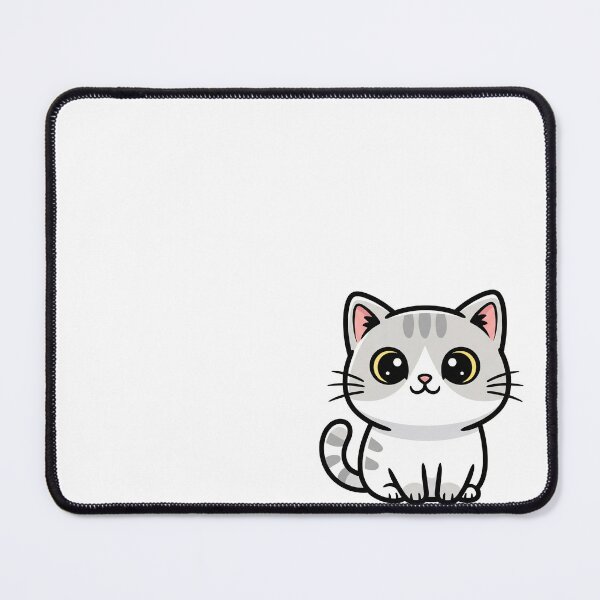 Item preview, Cute White And Gray Cat designed and sold by PrintAndPeel.