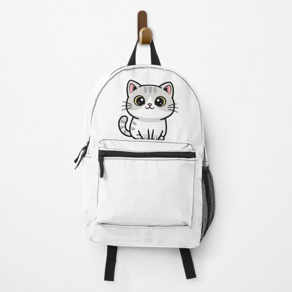 Item preview, Cute White And Gray Cat designed and sold by PrintAndPeel.