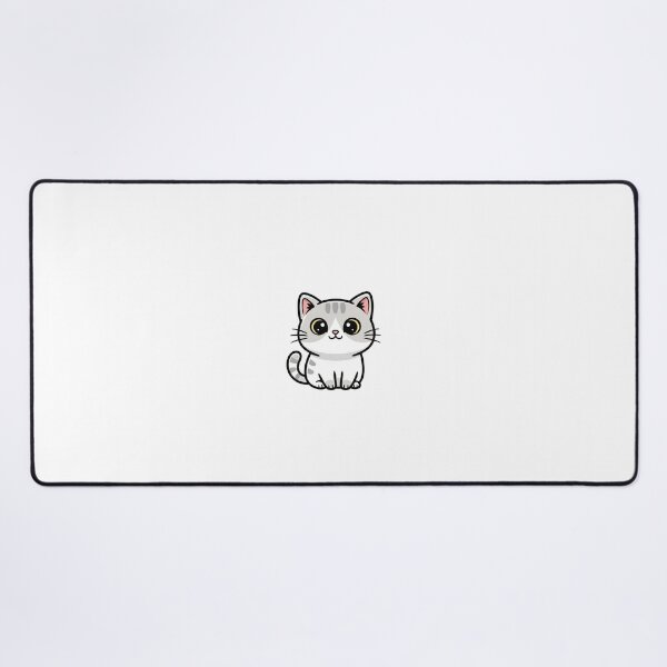 Item preview, Cute White And Gray Cat designed and sold by PrintAndPeel.