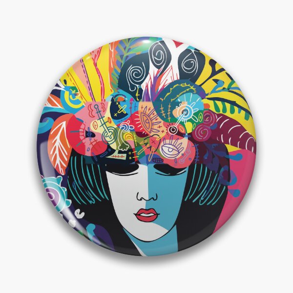 Item preview, Cosmic Muse – Psychedelic Boho Portrait with Botanical Mind Burst designed and sold by Artsprint941.