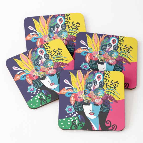 Item preview, Cosmic Muse – Psychedelic Boho Portrait with Botanical Mind Burst designed and sold by Artsprint941.