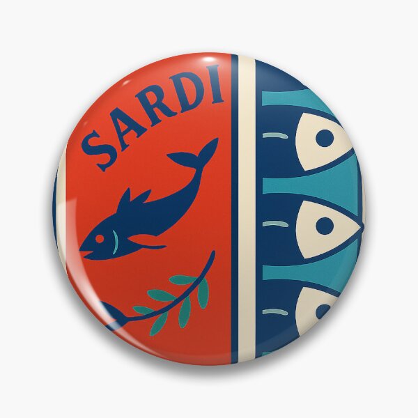 Item preview, Sardi Sardine Tin – Retro Packaging Food Label Design designed and sold by weirdfishes123.
