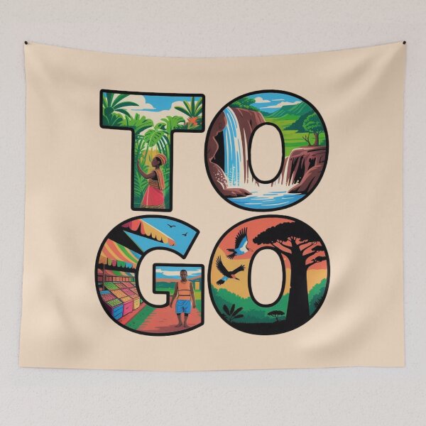 Item preview, Togo Illustrated Text – African Culture and Landscape designed and sold by Myra365Art.