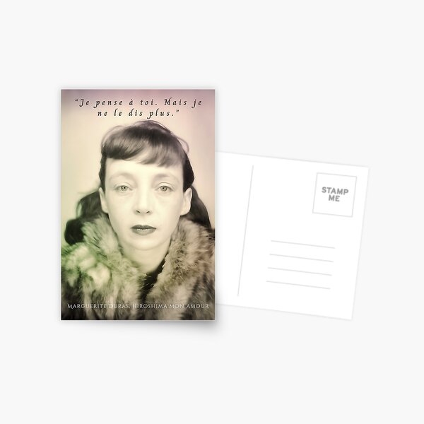 Item preview, Marguerite Duras quote: Je pense à toi. Mais je ne le dis plus. designed and sold by artbleed.