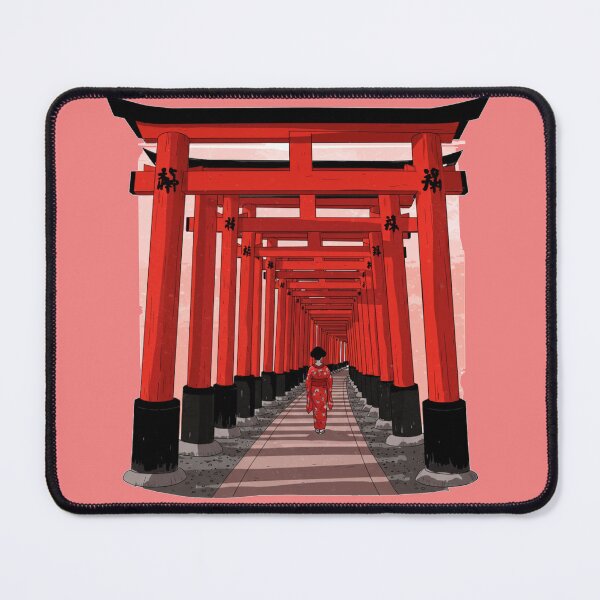 Item preview, Path of Torii – Lady in Kimono designed and sold by omusubin.