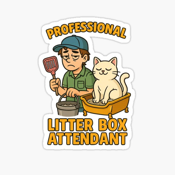 Item preview, Professional Litter Box Attendant designed and sold by UnbearableShop.