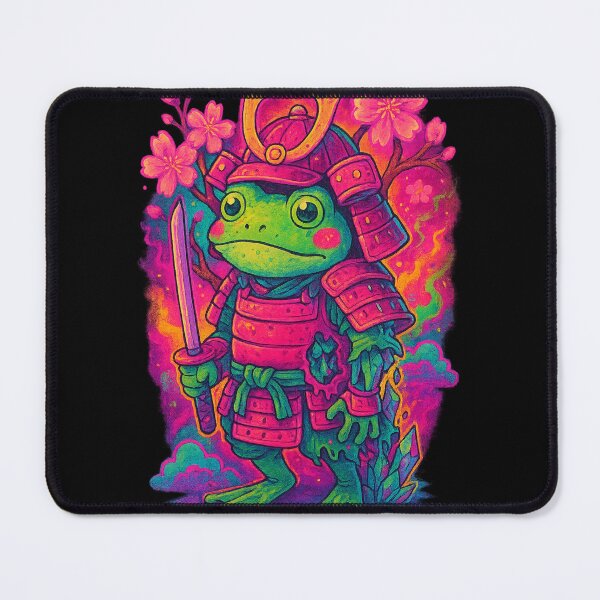 Item preview, Frog Samurai Blossom – Cute Warrior Spirit designed and sold by BeetleDots.