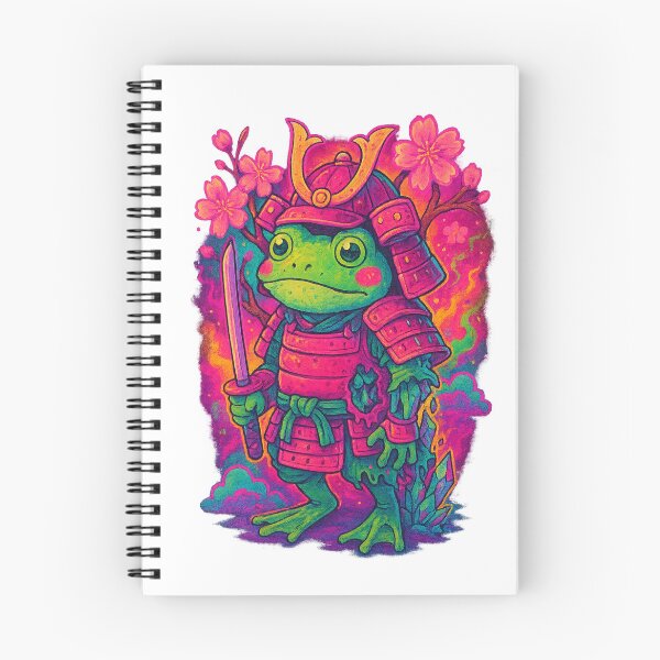 Item preview, Frog Samurai Blossom – Cute Warrior Spirit designed and sold by BeetleDots.
