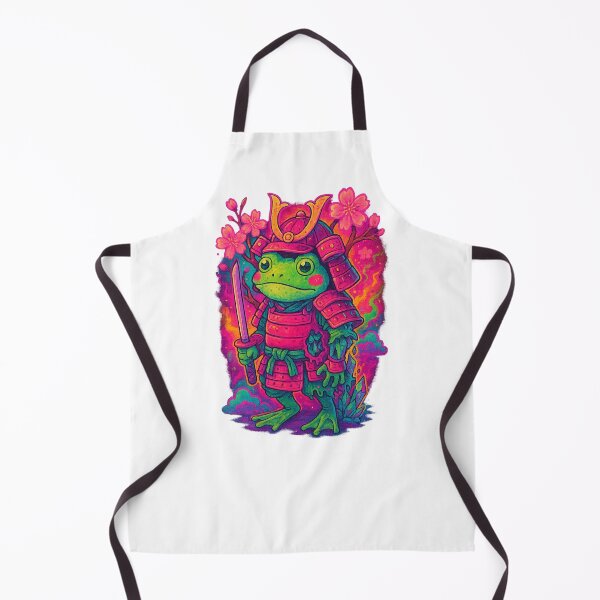 Item preview, Frog Samurai Blossom – Cute Warrior Spirit designed and sold by BeetleDots.