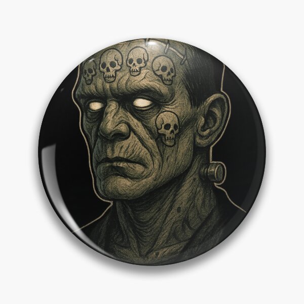 Item preview, Frankenstein's Curse – Skull Stitched Monster Portrait designed and sold by PaganPrinting.